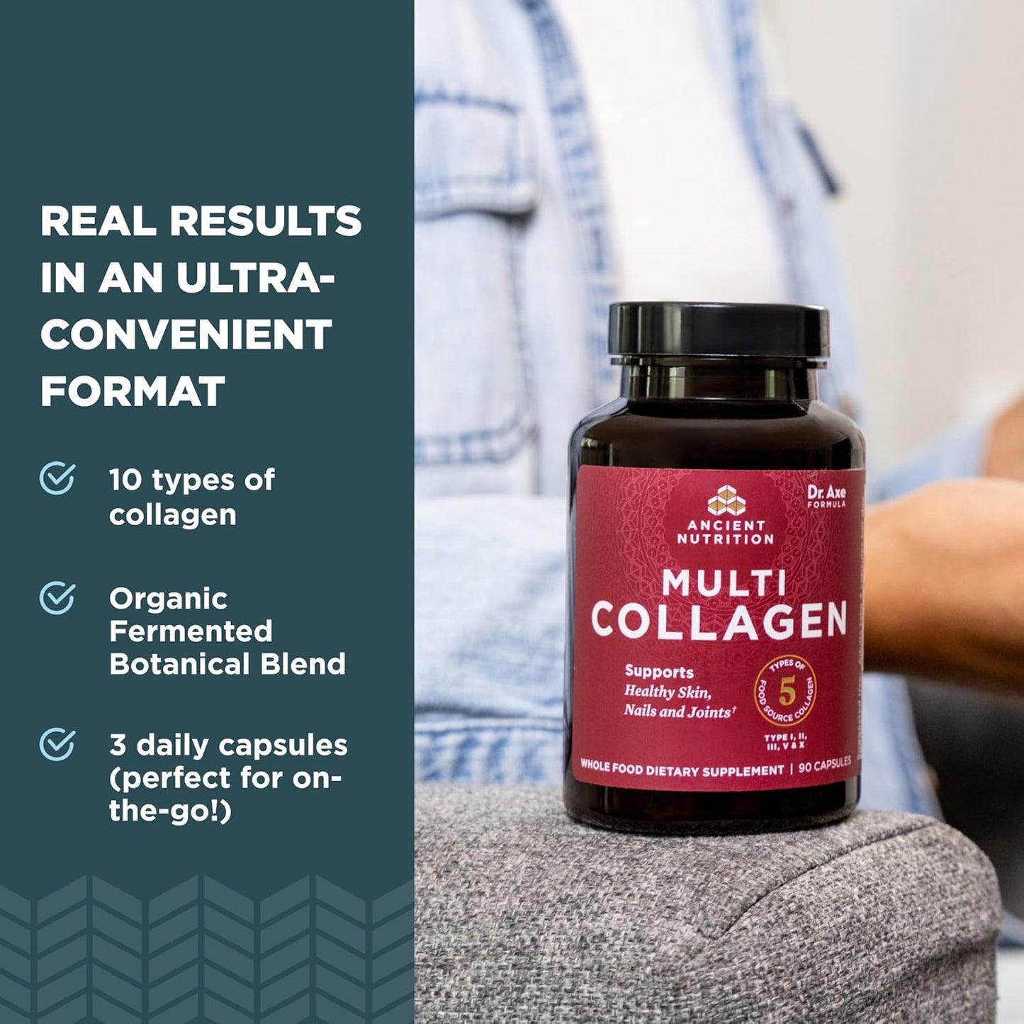 Ancient Nutrition Collagen Peptides Pills,Supports Healthy Skin and Nails 90 Capsules - Nirvana Guru