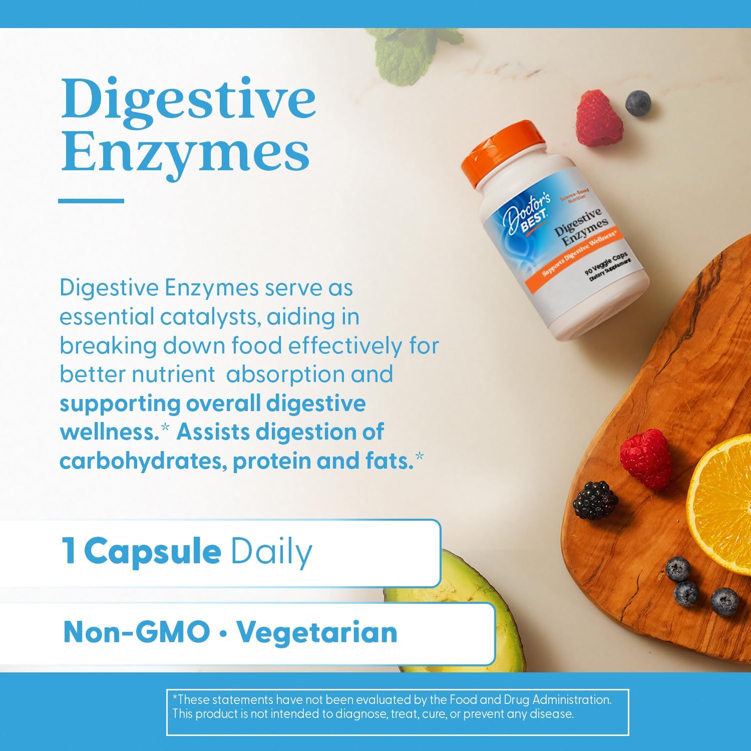 Doctors Best Digestive Enzymes, Supports Digestive Wellness, Non-GMO, Vegetarian 90 Veggie Caps - Nirvana Guru