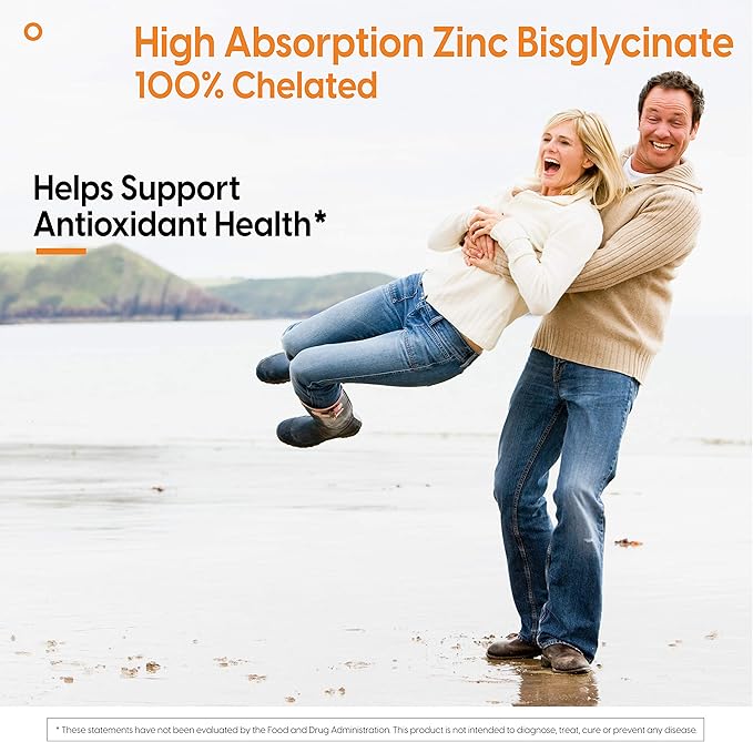 Doctor's Best High Absorption Zinc Bisglycinate 50mg High Potency Supporting Enhancing Immune System Antioxidant VC, 90 Count - Nirvana Guru