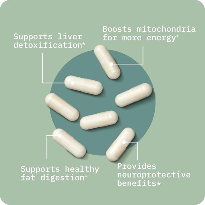 BodyBio TUDCA for Liver Detox,Healthy Fat Metabolism and Digestion, Pure Tauroursodeoxycholic Acid - 60 Capsules - Nirvana Guru