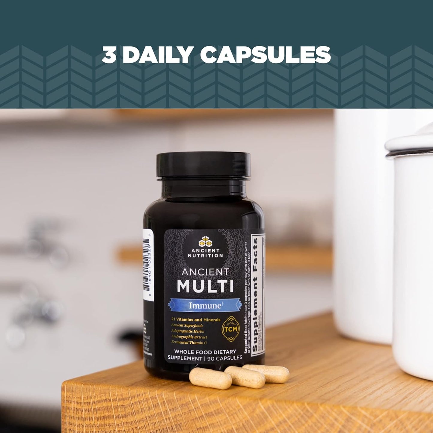 Ancient Nutrition Multivitamin for Immune Support,90 Capsules - Nirvana Guru