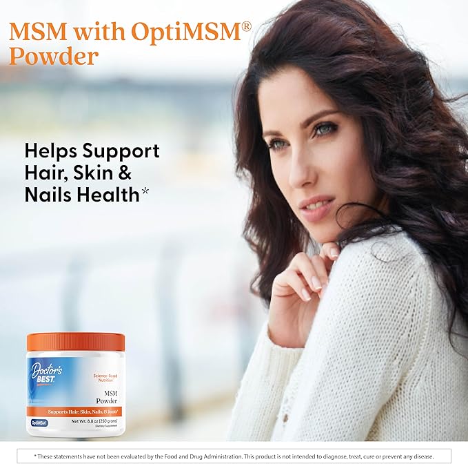 Doctors Best MSM Powder, Supports Hair, Skin, Nails, & Joints,8.8 oz (250 Grams) - Nirvana Guru