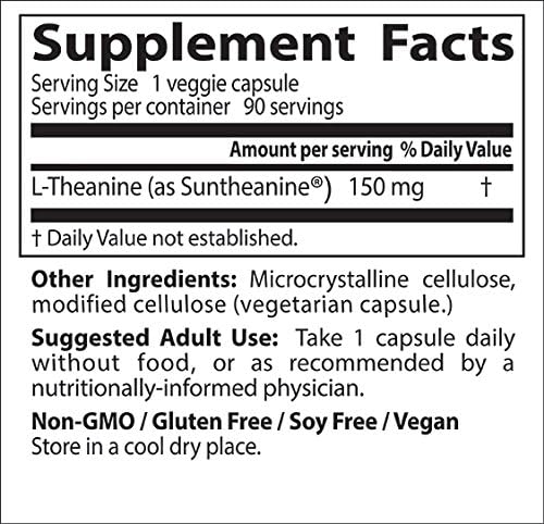 Doctor's Best L-Theanine Contains Suntheanine,90 Count - Nirvana Guru