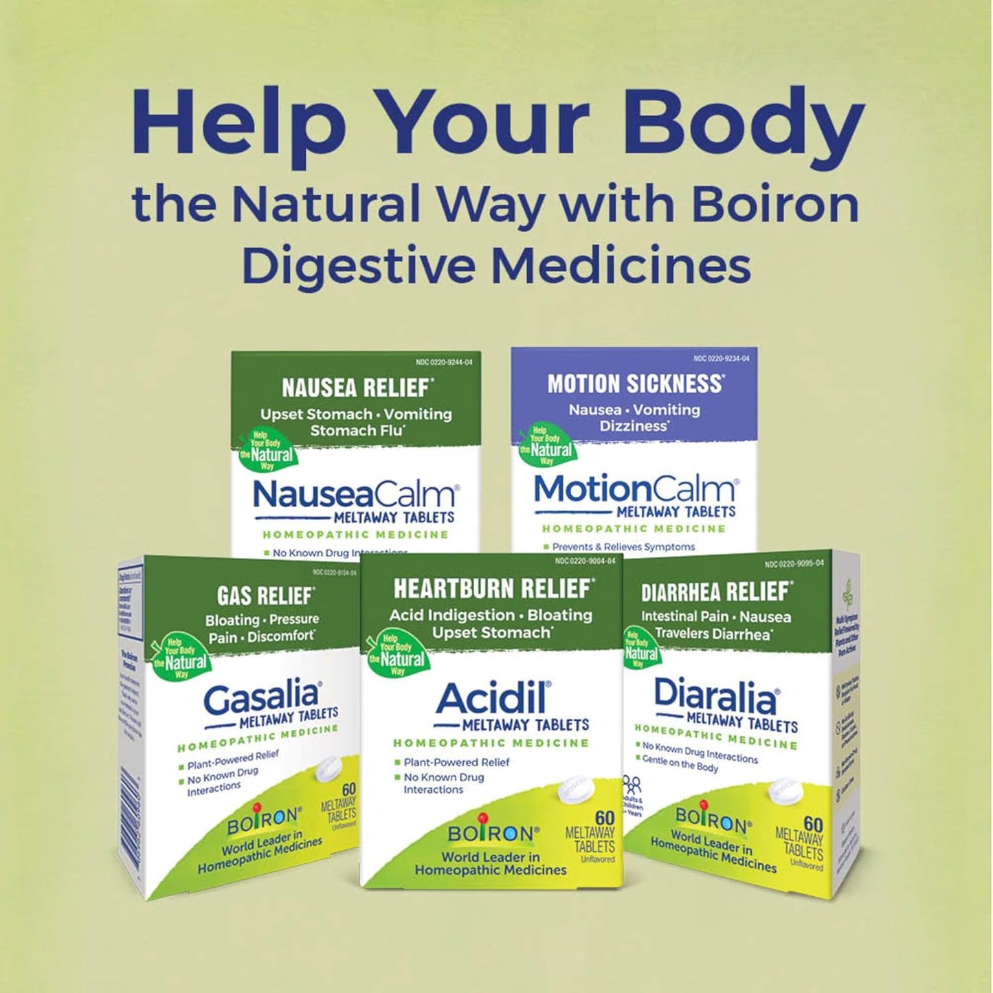 Boiron MotionCalm Relief for Nausea, Vomiting, or Dizziness,60 Count - Nirvana Guru