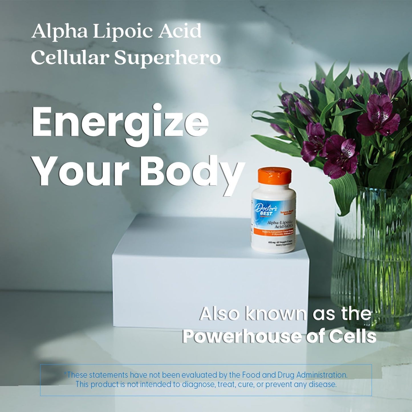 Doctor's Best Alpha-Lipoic Acid 600, Supports Antioxidant Function & Glycemic Balances,60 Veggie Caps - Nirvana Guru