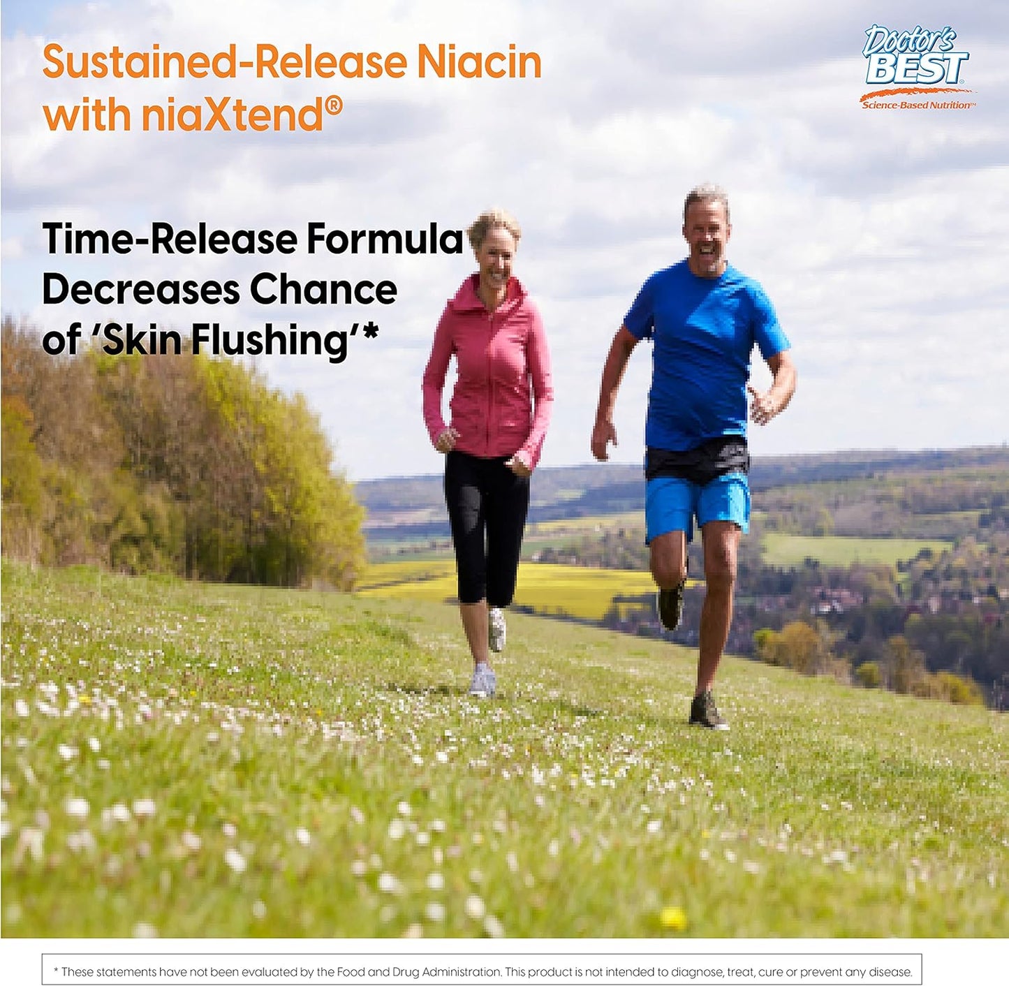 Doctors Best Sustained-Release Niacin with niaXtend, Supports Heart Health, Vegan 120 Tablets - Nirvana Guru