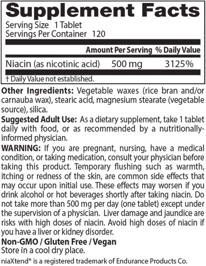 Doctors Best Sustained-Release Niacin with niaXtend, Supports Heart Health, Vegan 120 Tablets - Nirvana Guru