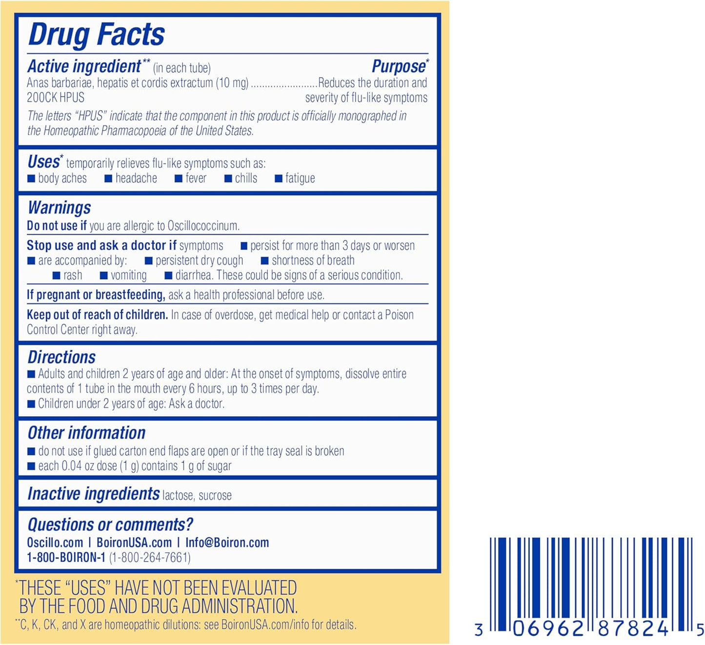 Boiron Oscillococcinum For Relief From Flu-Like Symptoms Of Body Aches, Headache, Fever, Chills, And Fatigue - 30 Count - Nirvana Guru