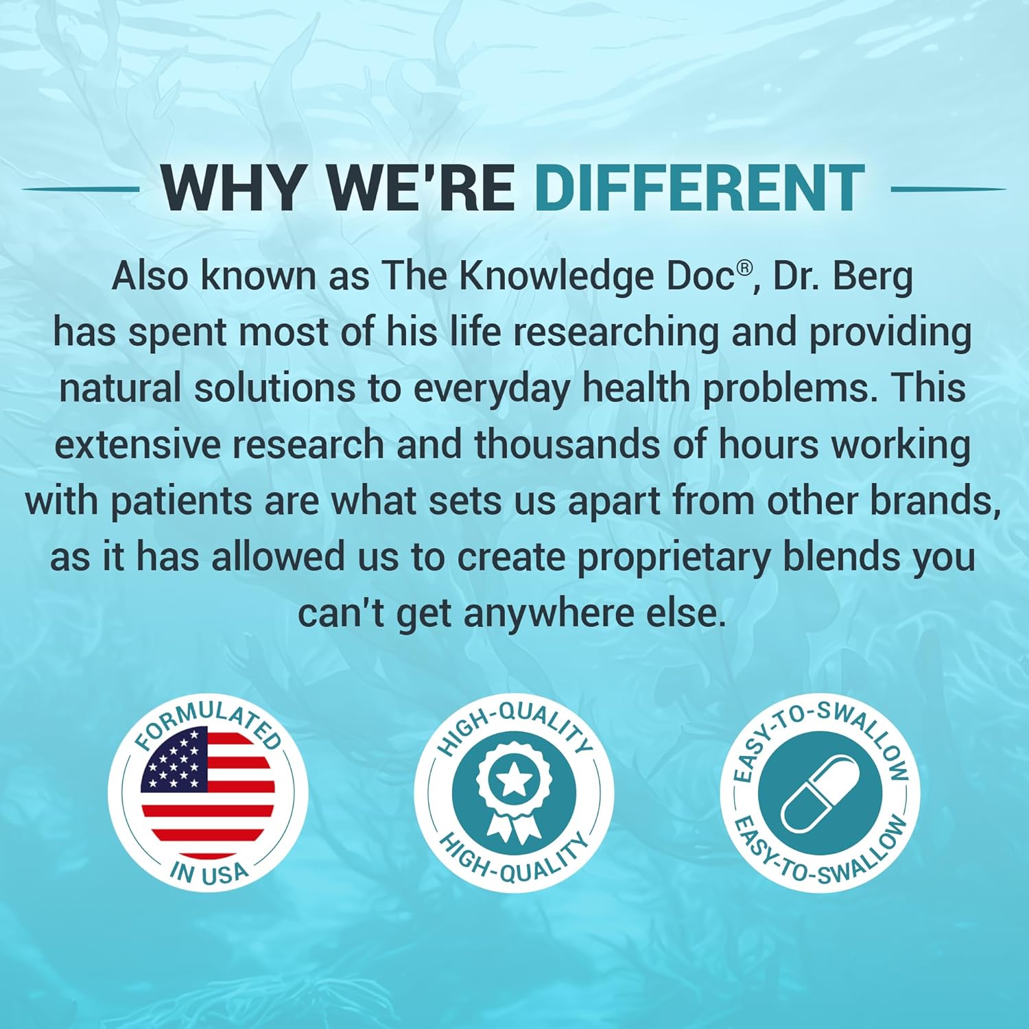 Dr. Berg Sea Kelp Enhanced Iodine - 200 mcg of Premium Iodine - Seaweed Blend Includes Klamath Blue-Green Algae & Sea Kelp - 90 Capsules - Nirvana Guru