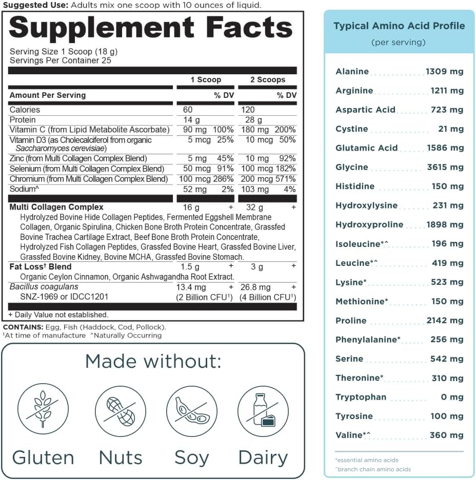 Ancient Nutrition Advanced Hydrolyzed Collagen Peptides Powder Protein Lean with Probiotics - Nirvana Guru
