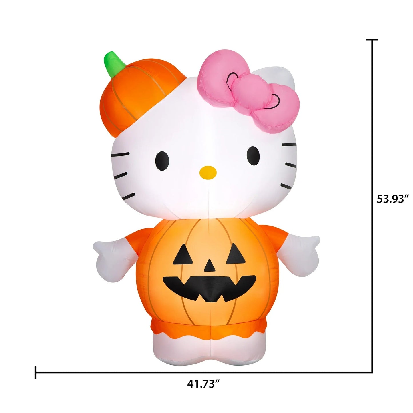 Halloween Airblown Yard Inflatables Hello Kitty in Pumpkin 41.73 in x 28.74 in x 53.93 in 3.28 lb nirvanaguru