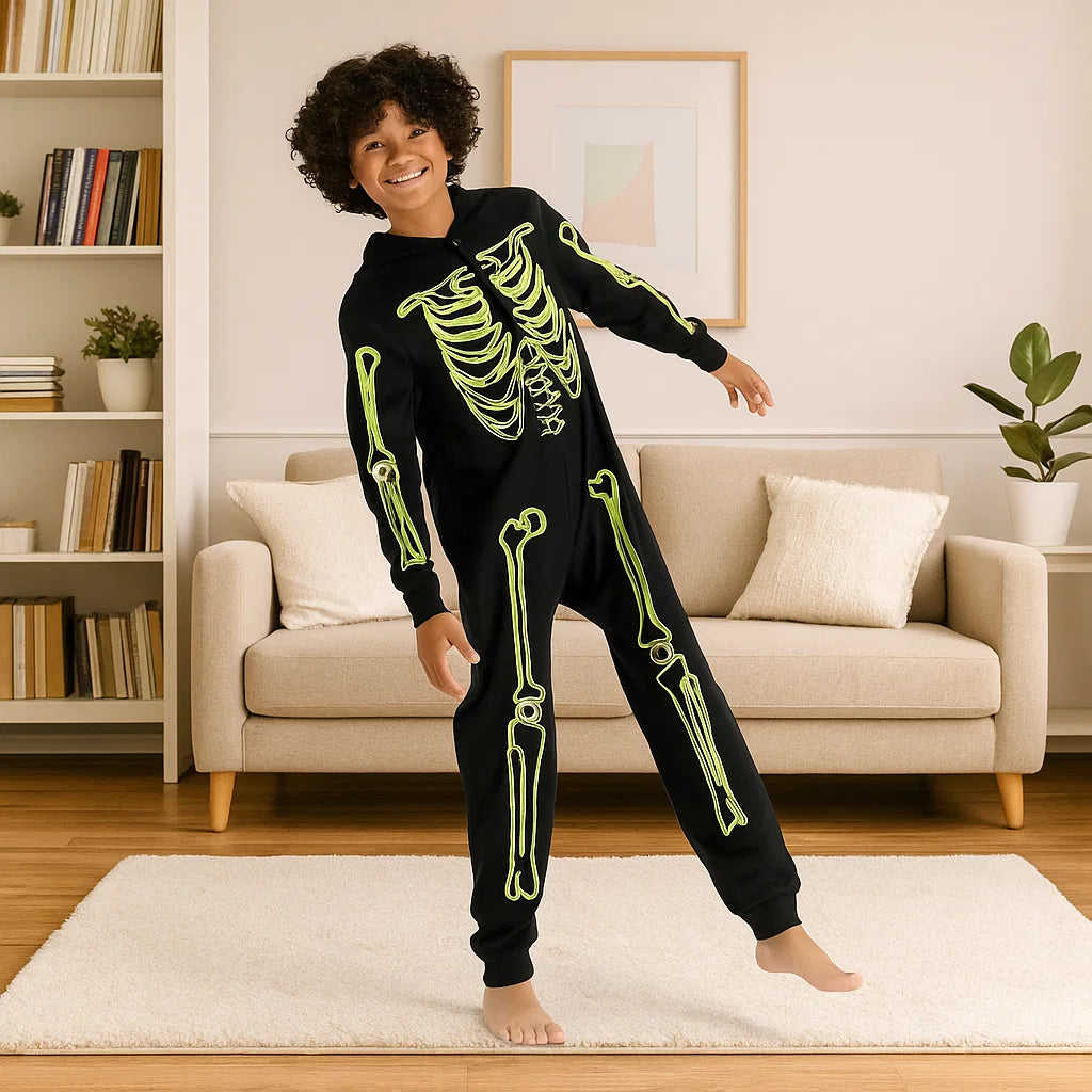 Boys' Halloween Skeleton Union Suit - Cat & Jack™ Black nirvanaguru