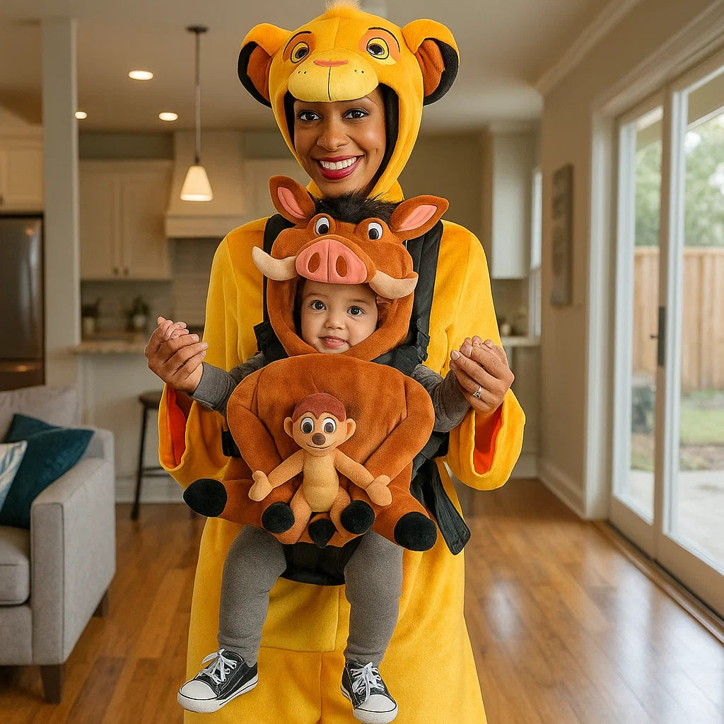 HalloweenCostumes.com One Size Fits Most Infant Disney The Lion King Timon and Pumbaa Baby Carrier Halloween Costume Cover, Brown nirvanaguru