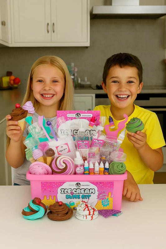 Original Stationery Slime Kit for Girls - 31-Piece Multicolor Ice Cream, Cherry Scent - DIY Ice Cream Slime Making Kit & Arts and Crafts for Kids Ages 8-12 - Birthday Gifts for Girls nirvanaguru