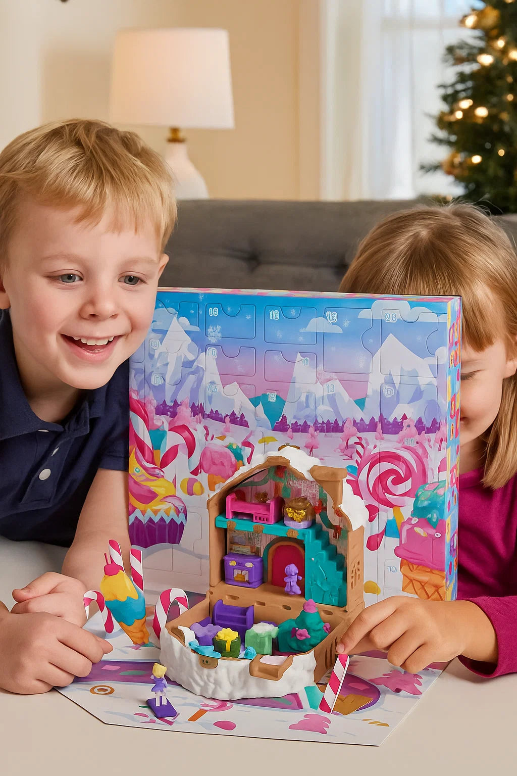 Polly Pocket Doll Advent Calendar, DIY Gingerbread House Playset with 24+ Surprises, Dollhouse Furniture, and Holiday Accessories nirvanaguru