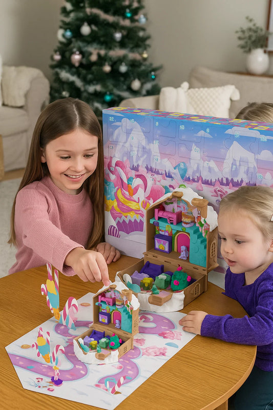 Polly Pocket Doll Advent Calendar, DIY Gingerbread House Playset with 24+ Surprises, Dollhouse Furniture, and Holiday Accessories nirvanaguru