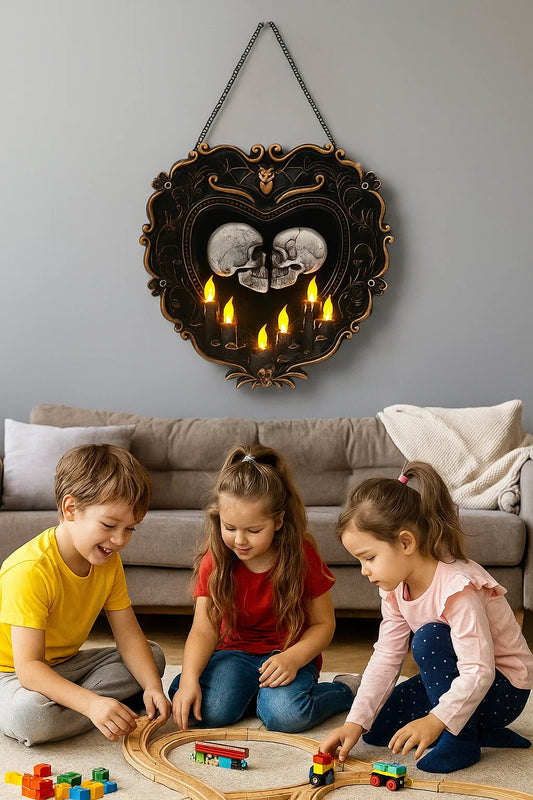 19" Talking Skulls Frame Halloween Decorative Prop Black - Hyde and EEK! Boutique™ Nirvana Guru
