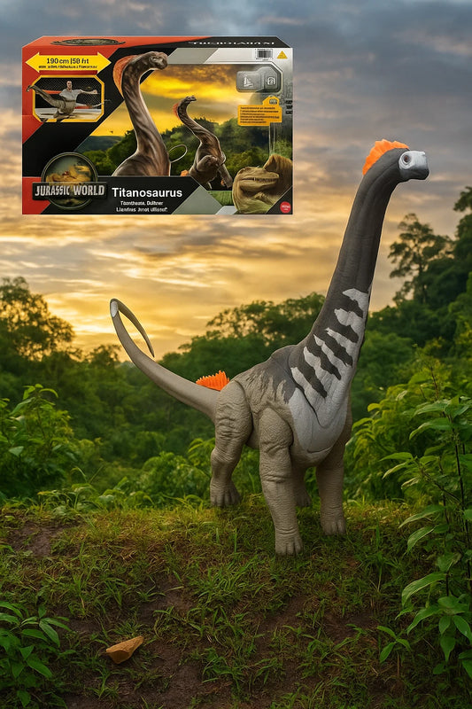 Jurassic World Rebirth Super Colossal Titanosaurus Dinosaur 53" Long Herbivore nirvanaguru