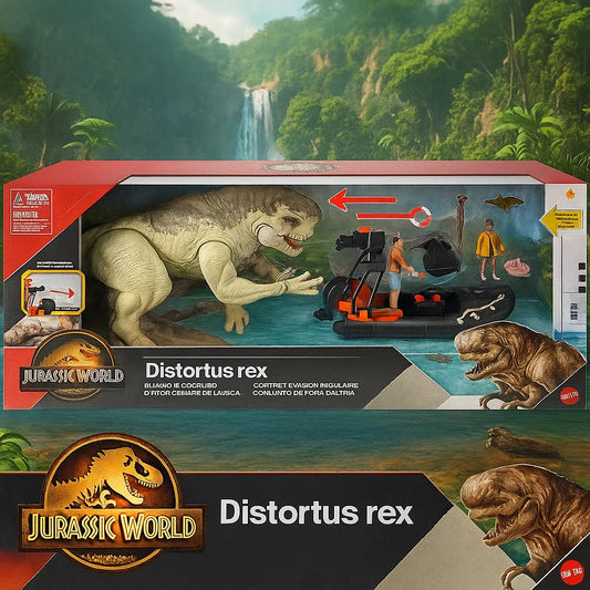 Jurassic World Rebirth Distortus Rex Island Escape Set Action Figure Set nirvanaguru