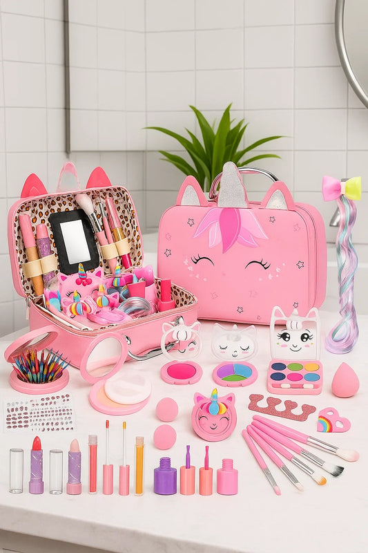 Heaning Kids Washable Makeup Girl Toys - Real Makeup Kit Kid Make up Set for Toddlers Children Princess Dress Up Christmas Birthday Gifts Toys for 3 4 5 6 7 8 9 10 11 12 Year Old Girls nirvanaguru