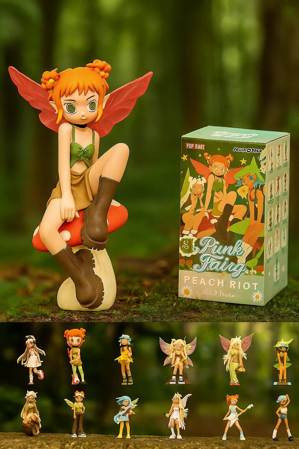 POP MART Peach Riot Punk Fairy Series Figures, Peach Riot Blind Box Figures, Random Design Action Figures Collectible Toys Home Decorations, Holiday Birthday Gifts for Girls and Boys, Single Box nirvanaguru