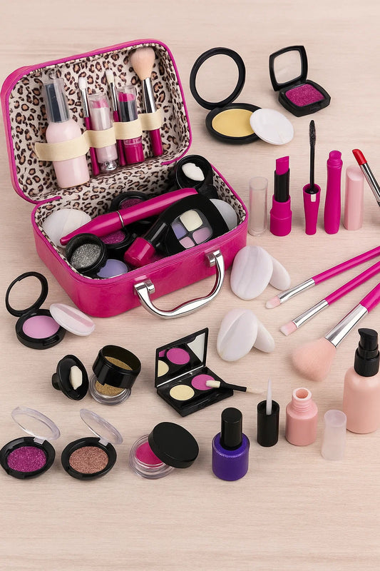 Tepsmigo Pretend Makeup Kit for Girls, Kids Pretend Play Makeup Set - with Cosmetic Bag for Birthday Christmas, Toy Makeup Set for Toddler, Little Girls Age 3+(Not Real Makeup) nirvanaguru