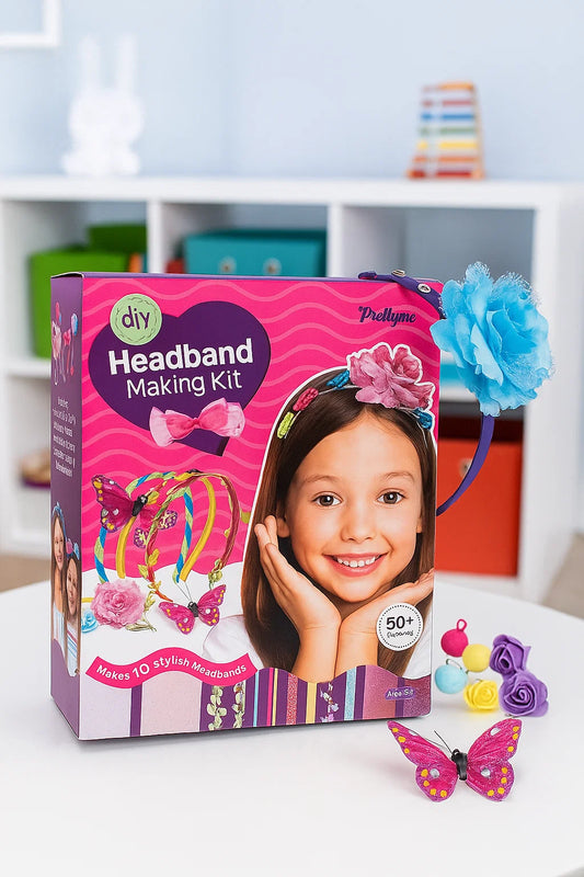 Pretty Me Headband Making Kit for Girls - Arts & Crafts Gift - Make Your Own Fashion Headbands for Kids - DIY Hair Accessories Set - Gift for Ages 5-12 Year Old Girl - Little Kids Art & Craft Gifts nirvanaguru