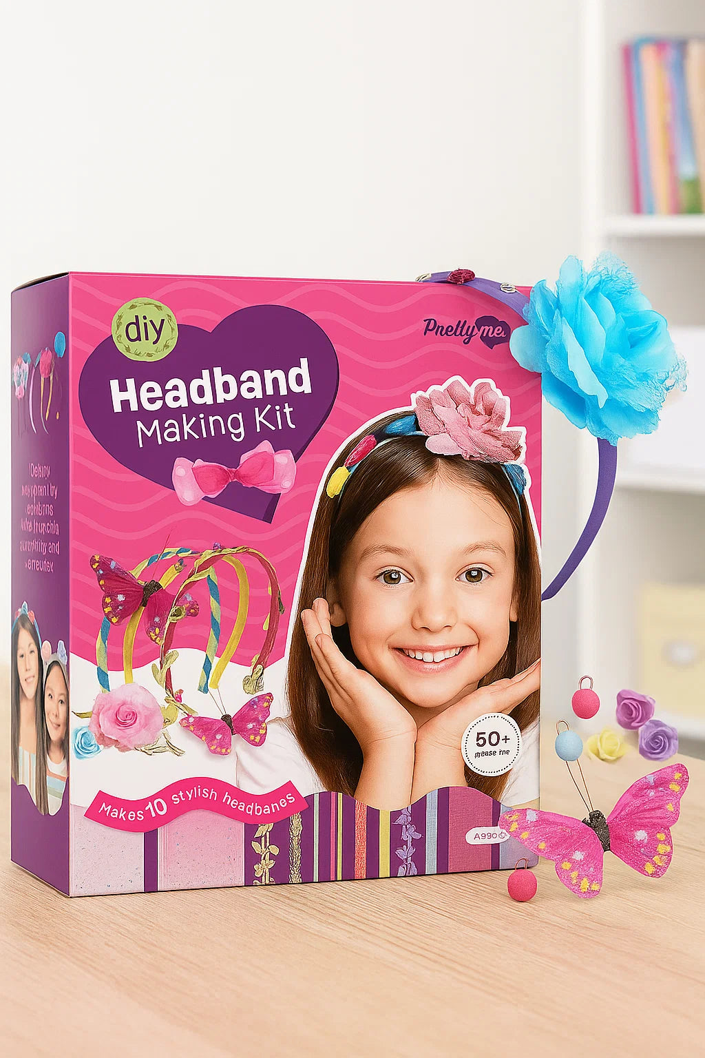 Pretty Me Headband Making Kit for Girls - Arts & Crafts Gift - Make Your Own Fashion Headbands for Kids - DIY Hair Accessories Set - Gift for Ages 5-12 Year Old Girl - Little Kids Art & Craft Gifts nirvanaguru