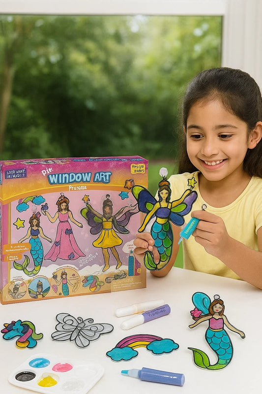 Imagimake Window Art Princess | Suncatcher Kit | Arts and Crafts for Kids Ages 8-12 | Girls Toys Age 6-8 | Unicorn Gifts for Girls Age 6-8 | 5 Year Old Girl Gift | 8 Year Old Girl Birthday Gift nirvanaguru