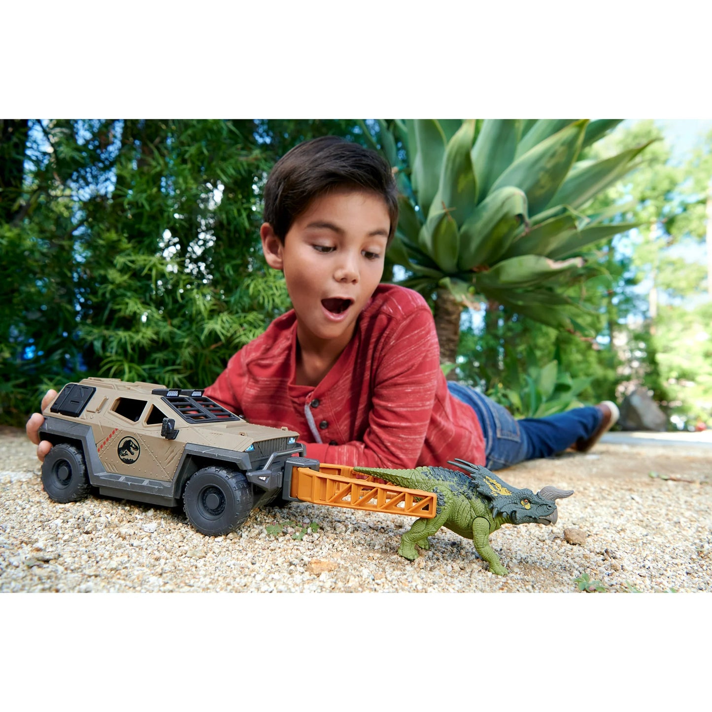 Jurassic World Mission Mayhem Truck & Dinosaur Action Figure Toy Set with Flipping Feature nirvanaguru