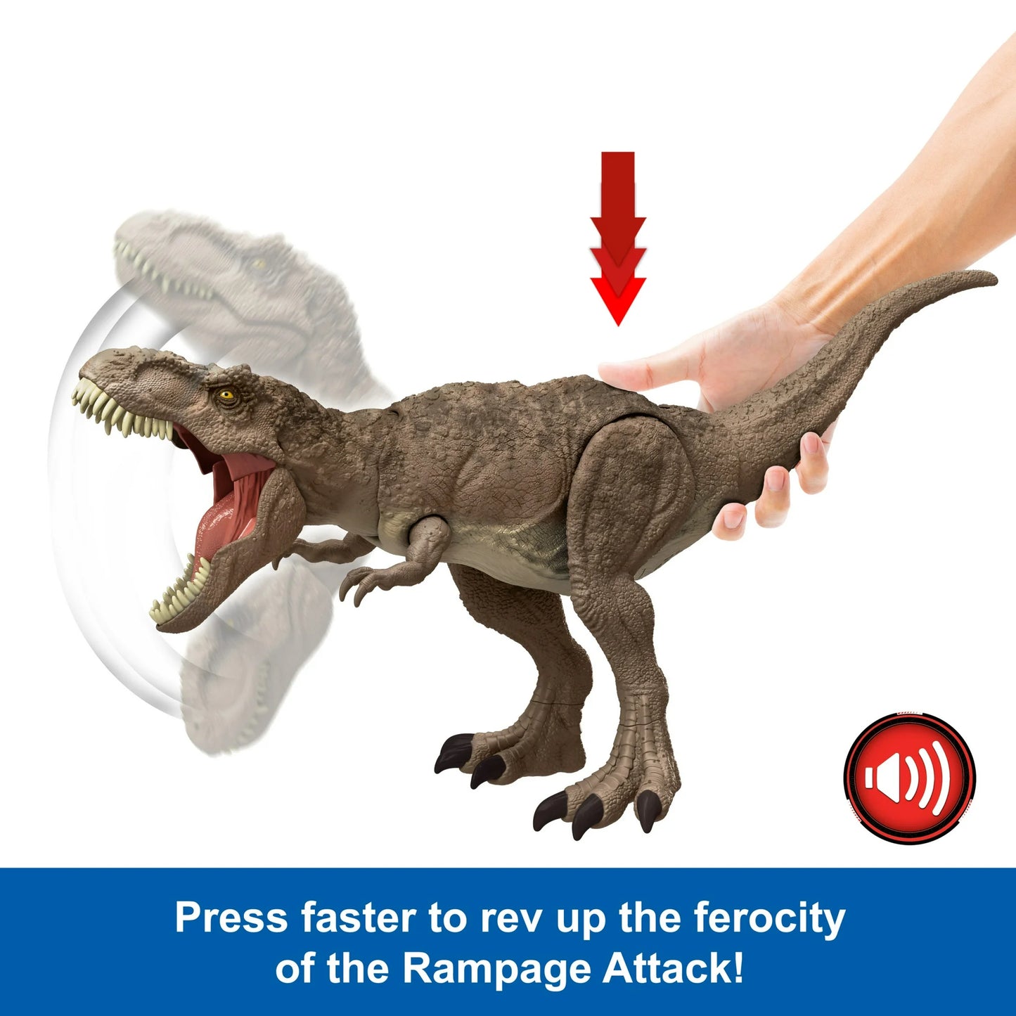 Jurassic World Chaos Theory All-Out Attack Tyrannosaurus Rex Dinosaur Action Figure Toy nirvanaguru