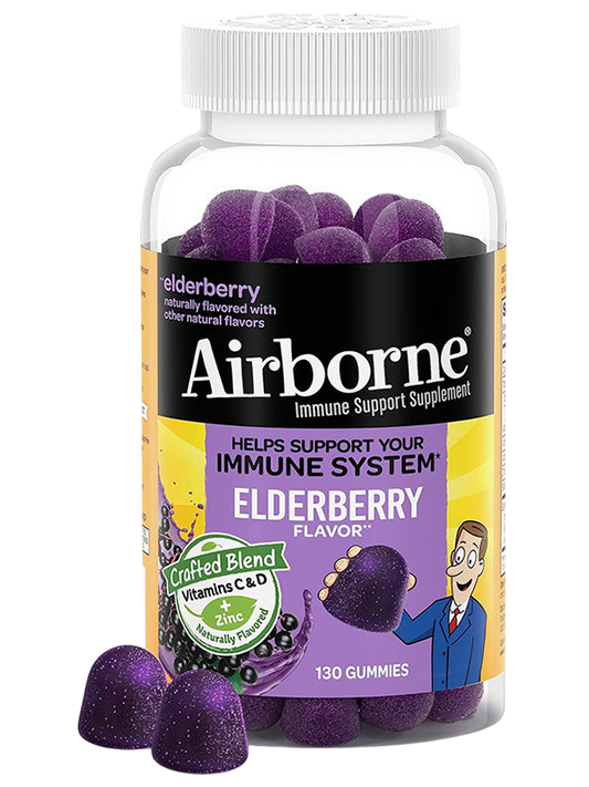 Airborne Elderberry + Zinc & Vitamin C Gummies For Adults - Nirvana Guru