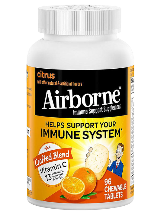 Airborne 1000mg Vitamin C Chewable Tablets with Zinc - Nirvana Guru
