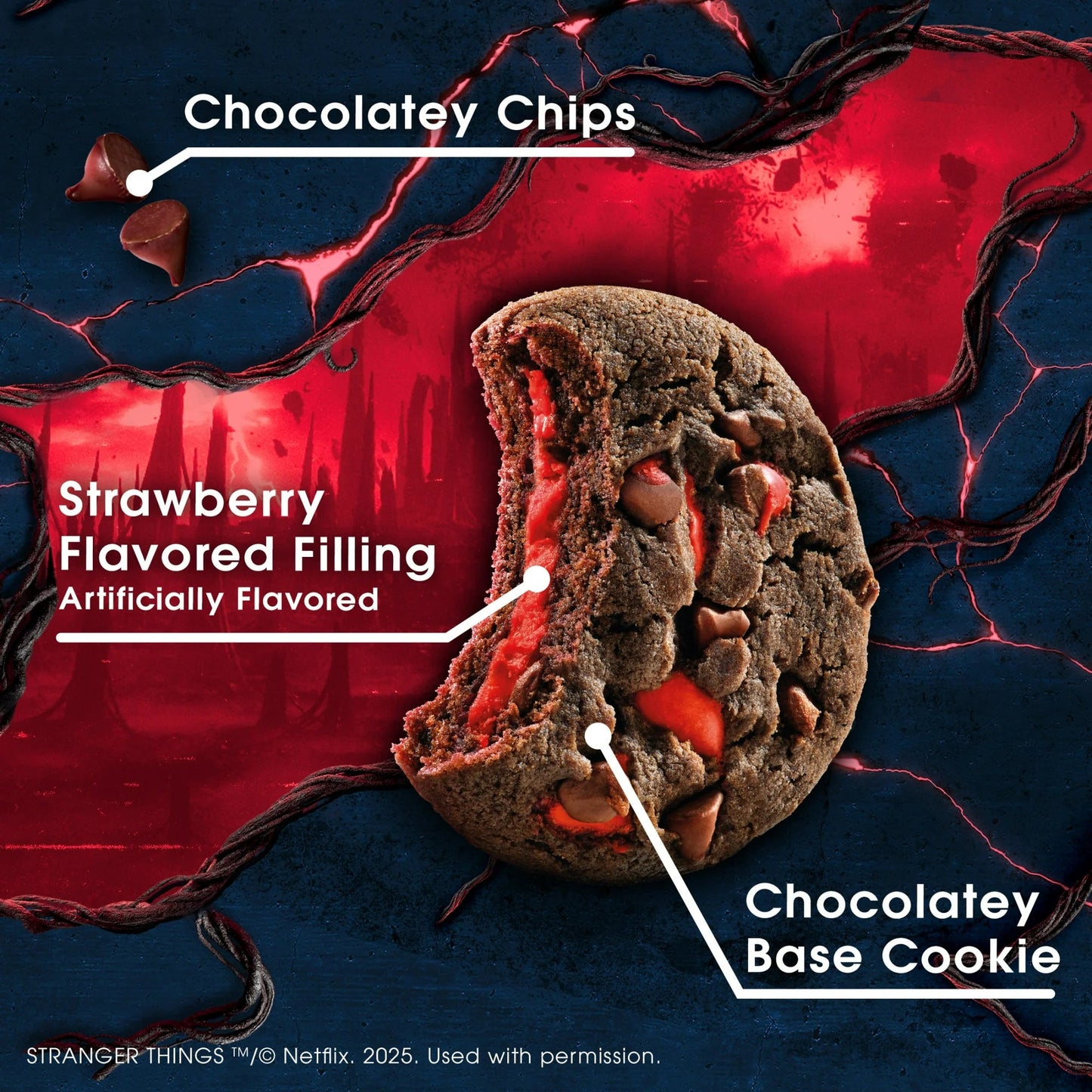 CHIPS AHOY! Stranger Things Chewy Chocolatey Strawberry-Flavored Filled Soft Cookies, 10 Snack nirvanaguru