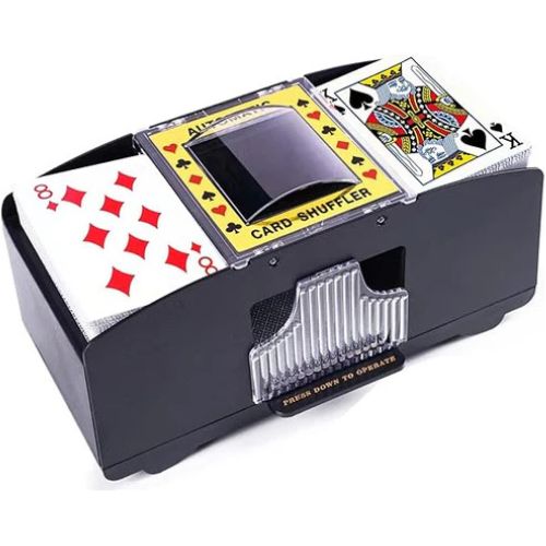 Automatic Card Shuffler, Battery Operated Card Dealer Machine, Electric Casino Card Shuffler for UNO, Blackjack, Texas Hold'em, Home Card Games nirvanaguru