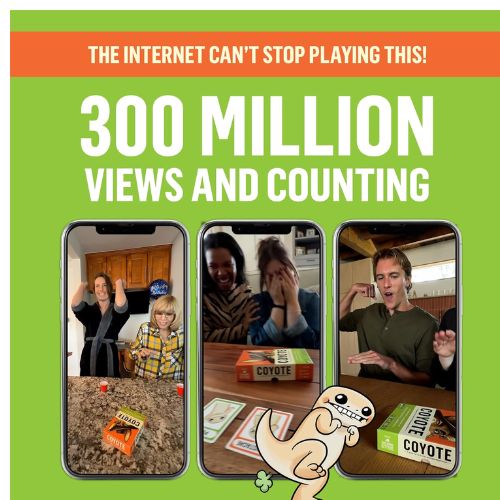 Exploding Kittens Coyote Created by Tim Ferriss, Special Edition Large Box: Includes 6 Unique Action Cards: a Challenge Party for 3-8 Players, Ages 10 and Up, Great for Family Night nirvanaguru