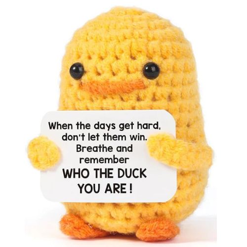 MBL Inspirational Birthday Gifts for Women - Back to School Students, Positive Emotional Uplifting Support Small Funny Cute Crochet Duck Potato Pickle for Colleges Her Him Men Friends Coworkers nirvanaguru