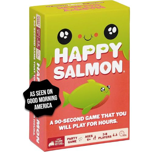 Exploding Kittens Happy Salmon 3-8 Players - Ages 6+ - 90 Second Rounds - Easy to Learn Quick Matching Card Game - Party Game, Family Game Night, Kid and Adult Card Game nirvanaguru