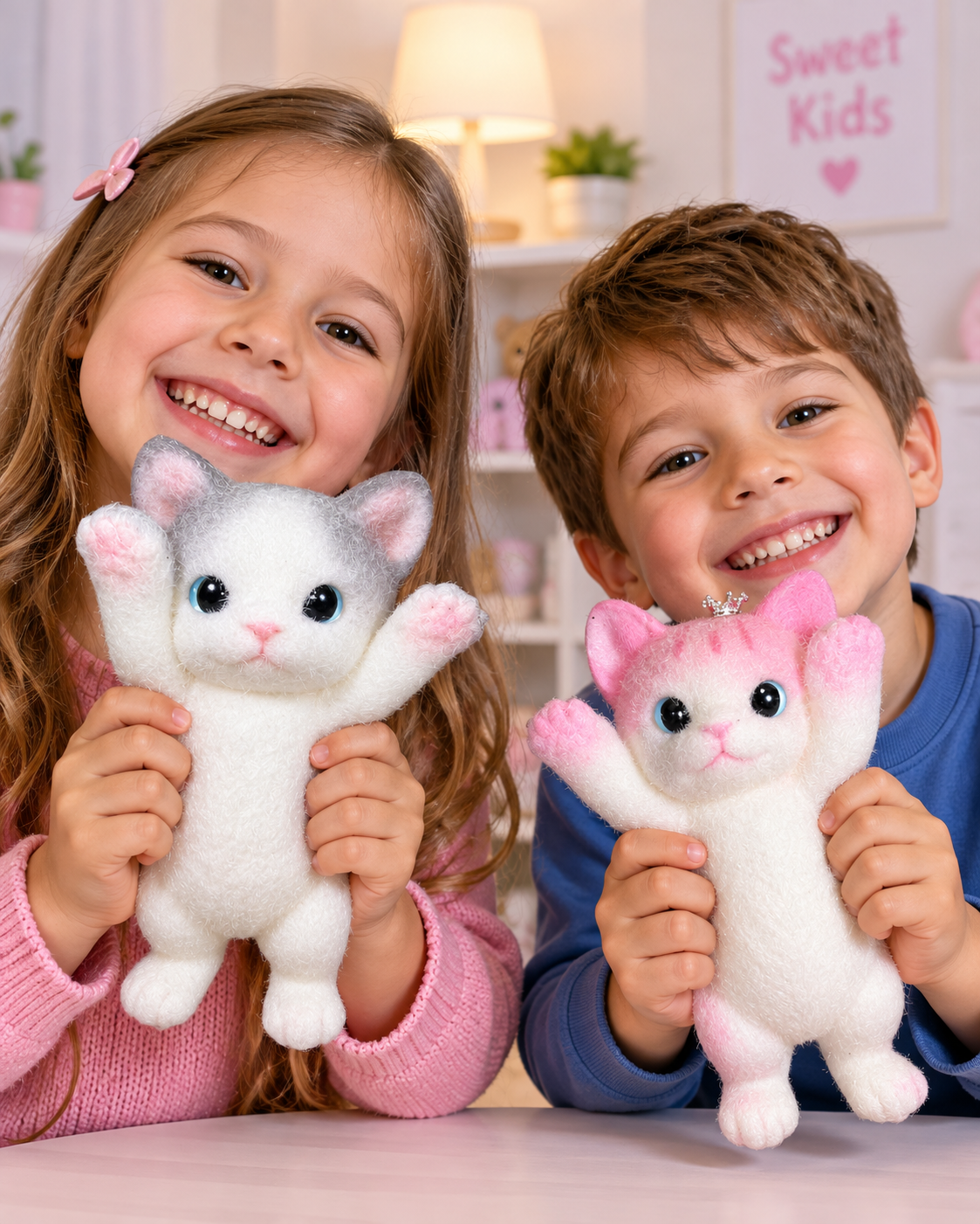 3D Chubby Cat Squishy for Stress Relief - Hyper realistic Cat Squeeze Sensory Tool for Adults & Teens 16+ - Ultra-Soft Decompression Fidget Toy - Cute Collectible Desk Decor (Gray)