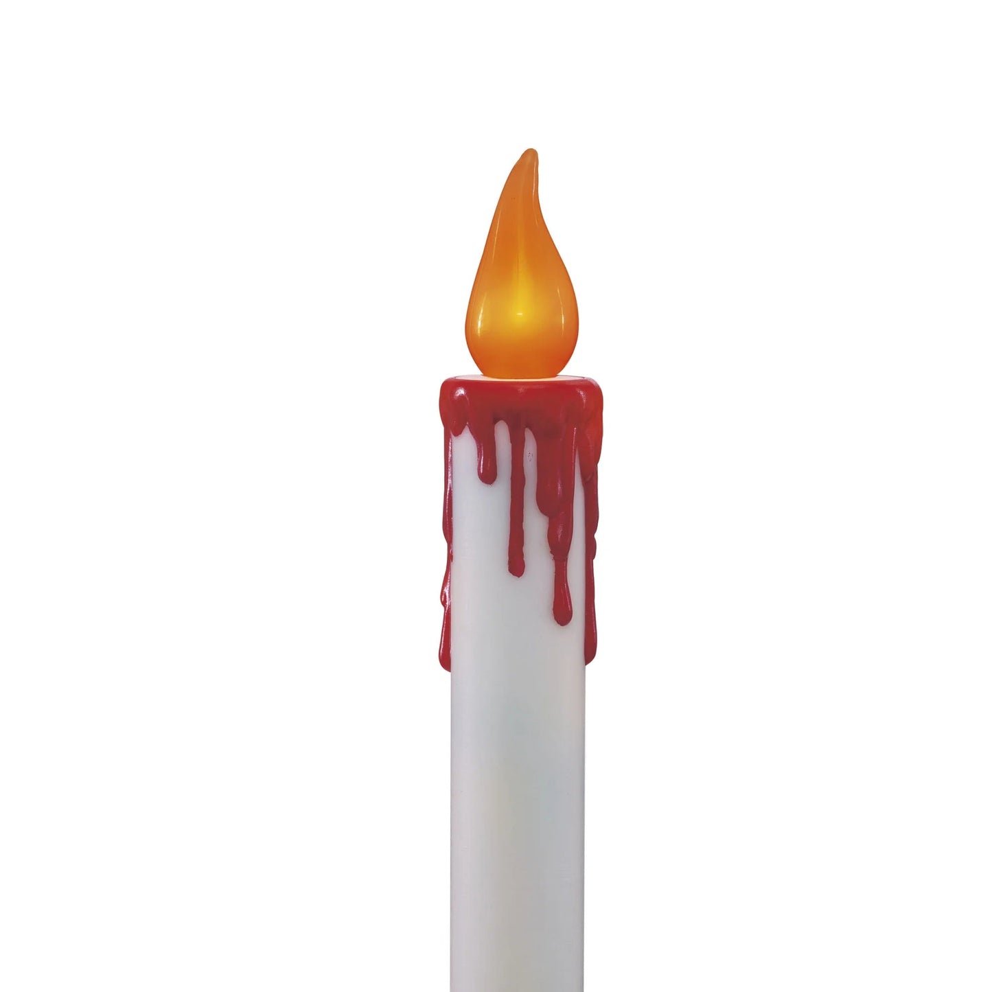 White Hanging Candle Lights, 4PC, Orange LED Flickering Flame, Battery Operated, 7in, Halloween Indoor, by Way To Celebrate nirvanaguru