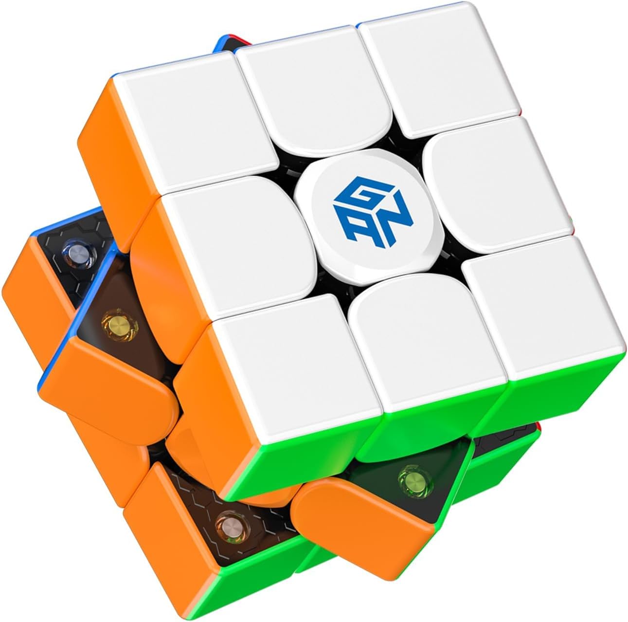 GAN 356 M, Speed Cube 3x3 Magnetic Speedcube Stickerless 356M Fidget Toys for Kids Adults, No Extra GES Nirvana Guru