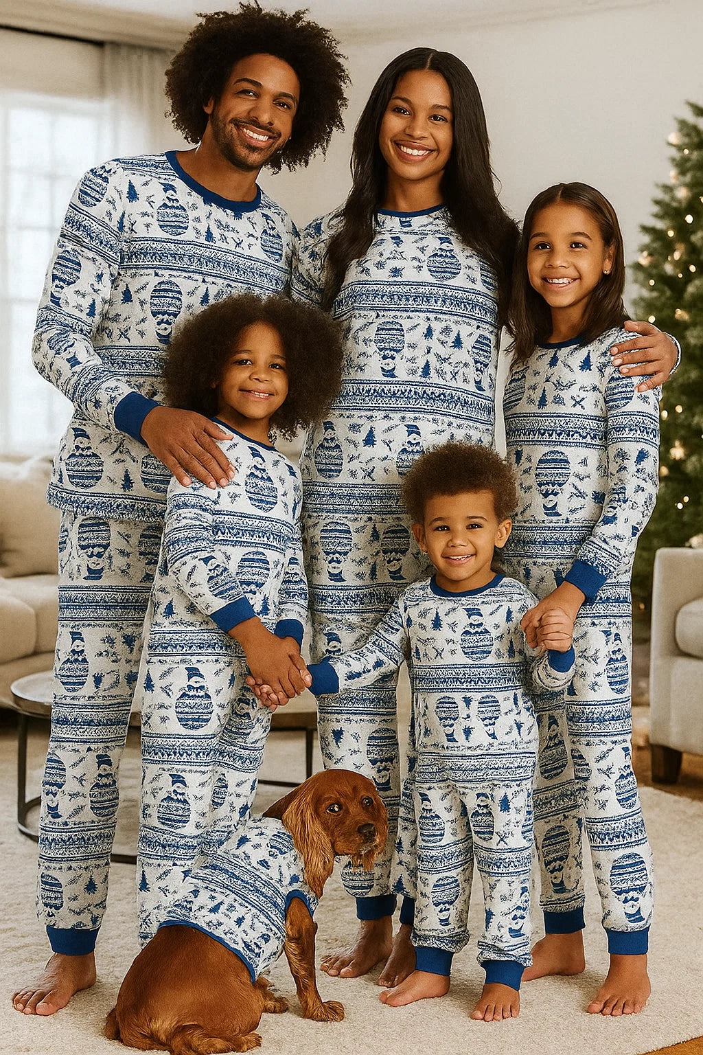Feionusin Family Christmas Pajamas Matching Sets, Xmas Pjs Sets Holiday Sleepwear Matching Pajamas Long Sleeve Nightwear Set nirvanaguru