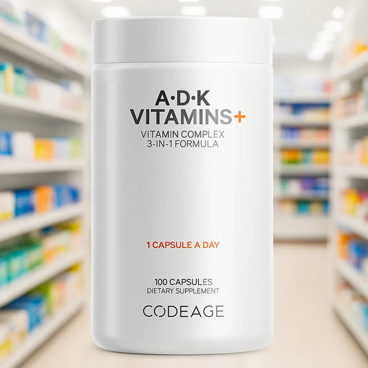 Codeage ADK Vitamins Supplement - Essential Vitamin A, D3 5000 IU, K1 & K2 (MK4 & MK7) - 6-Month Supply - 1 Capsule per Serving, Non-GMO, Gluten-Free - 180 Capsules Nirvana Guru
