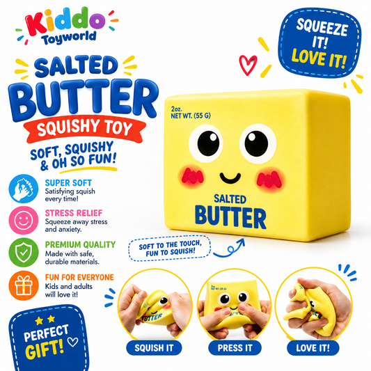 New Upgraded Smile Face Butter Squishy Toys - Slow Rebound Dumpling Squishy