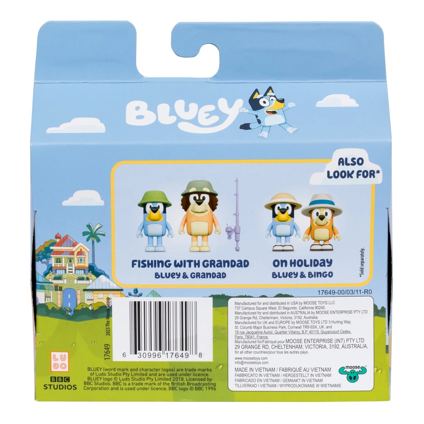 Bluey Figure Animal Costumes 2-Pack, 2.5 inch Bluey and Bingo Figures, Toys for Kids 3-6 Years nirvanaguru
