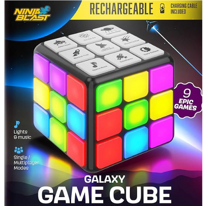 Rechargeable Game Activity Cube - Toys for Boys and Girls - 9 Fun Brain & Memory Games - Birthday Gifts for Age 6, 7, 8, 9, 10, 11, 12 Year Old Kids Teens - Best Boy Toy Gift Ideas Nirvana Guru