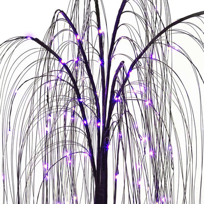 Orange and Purple Willow Tree, 48in, Color Changing LEDs, 8-Function Battery-Operated, Halloween Indoor/Outdoor, by Way To Celebrate nirvanaguru