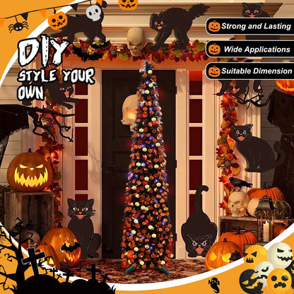 Ayieyill 5ft Halloween Tree Prelit, Pencil Pop up Tree with Light Halloween Decoration | Indoor | Black nirvanaguru