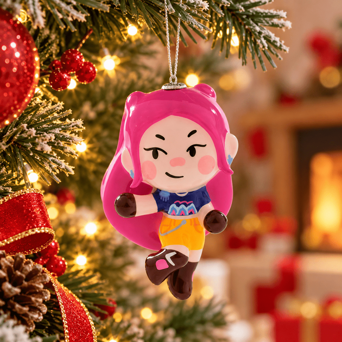 KPop Demon Hunters HUNTR/X Holiday Ornament Collection – Rumi, Mira & Zoey Character Tree Decorations, Complete 3-Piece Set