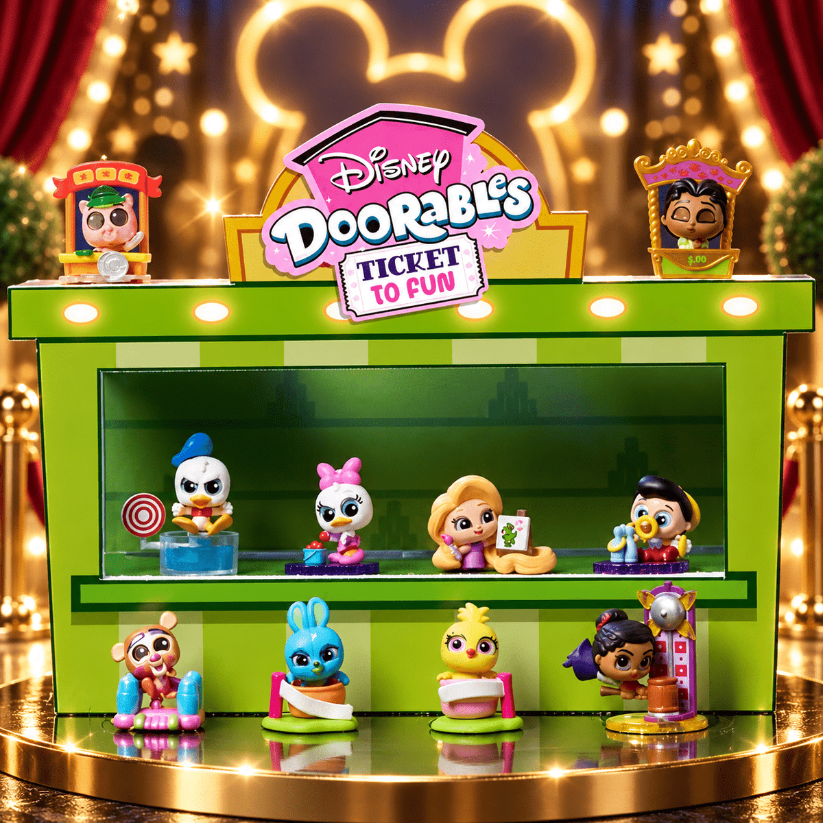 Disney Doorables Ticket to Fun Multi Peek, Festival-Themed Collectible Figures with 5, 6, or 7 Surprise Toys, Ages 5+